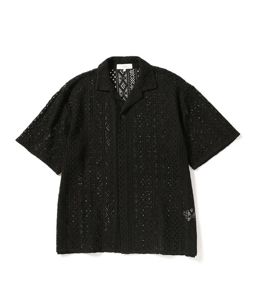 B:MING by BEAMS（ビーミングバイビームス）の「B:MING by BEAMS / レース オープンカラー シャツ（シャツ/ブラウス・メンズ・イエロー系その他5/ブラック・LARGE/MEDIUM/X-LARGE/SMALL）」の7枚目の写真