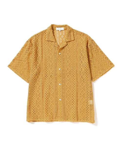 B:MING by BEAMS（ビーミングバイビームス）の「B:MING by BEAMS / レース オープンカラー シャツ（シャツ/ブラウス・メンズ・イエロー系その他5/ブラック・LARGE/MEDIUM/X-LARGE/SMALL）」の10枚目の写真