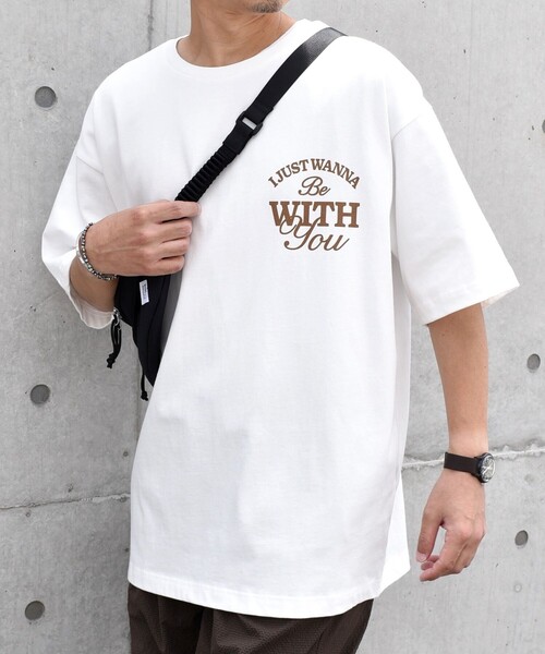 SHIPS any(シップス エニィ)の「SHIPS any: ADVENTUROUS MIND プリント デザイン Tシャツ◇(Tシャツ/カットソー・メンズ・ベージュ/ネイビー/ホワイト/ホワイト系その他・MEDIUM/LARGE)」の2枚目の写真