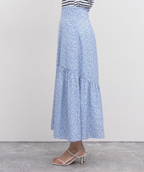 NOLLEY’S（ノーリーズ）の「小花プリントハイウエストギャザースカート（スカート・レディース・ブラック系その他/ブルー系その他・38/36）」の22枚目の写真