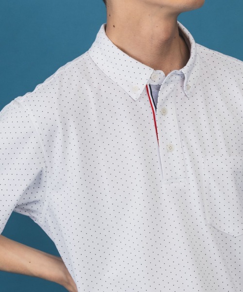 NAVY（ネイビー）の「総柄カノコポロシャツ（ポロシャツ・メンズ・ホワイト/ネイビー/グレー/ブラック・S/M/L/XL/XXL）」の16枚目の写真
