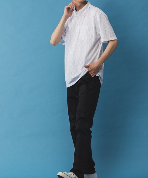 NAVY（ネイビー）の「総柄カノコポロシャツ（ポロシャツ・メンズ・ホワイト/ネイビー/グレー/ブラック・S/M/L/XL/XXL）」の18枚目の写真
