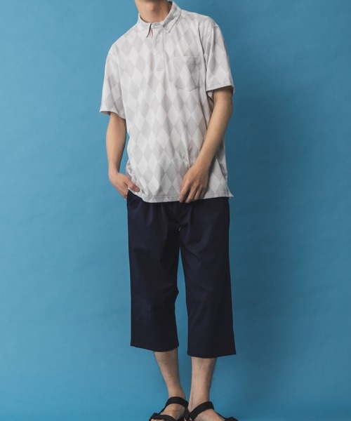 NAVY（ネイビー）の「総柄カノコポロシャツ（ポロシャツ・メンズ・ホワイト/ネイビー/グレー/ブラック・S/M/L/XL/XXL）」の22枚目の写真