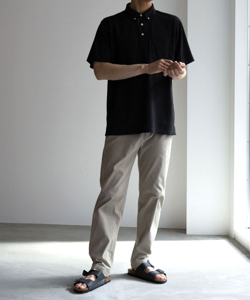 NAVY（ネイビー）の「総柄カノコポロシャツ（ポロシャツ・メンズ・ホワイト/ネイビー/グレー/ブラック・S/M/L/XL/XXL）」の7枚目の写真