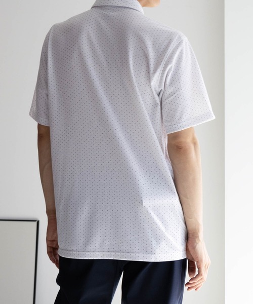 NAVY（ネイビー）の「総柄カノコポロシャツ（ポロシャツ・メンズ・ホワイト/ネイビー/グレー/ブラック・S/M/L/XL/XXL）」の11枚目の写真