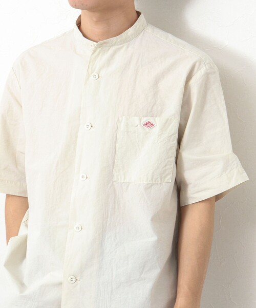 DANTON（ダントン）の「【DANTON/ダントン】SCL BAND COLLAR SHIRT S/S 半袖 バンドカラーシャツ（シャツ/ブラウス・メンズ・ブルー/オフホワイト/チャコールグレー・38/40/42/44）」の5枚目の写真
