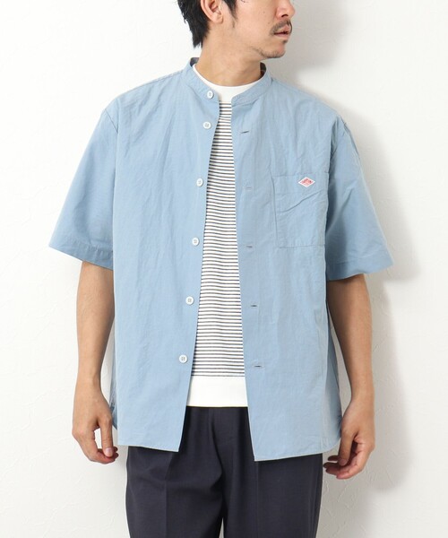 DANTON（ダントン）の「【DANTON/ダントン】SCL BAND COLLAR SHIRT S/S 半袖 バンドカラーシャツ（シャツ/ブラウス・メンズ・ブルー/オフホワイト/チャコールグレー・38/40/42/44）」の16枚目の写真