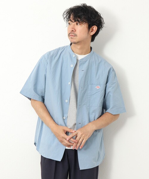 DANTON（ダントン）の「【DANTON/ダントン】SCL BAND COLLAR SHIRT S/S 半袖 バンドカラーシャツ（シャツ/ブラウス・メンズ・ブルー/オフホワイト/チャコールグレー・38/40/42/44）」の18枚目の写真