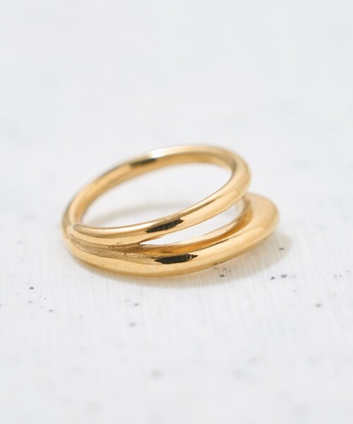 FREAK'S STORE（フリークスストア）の「esne/エスネ ダブルリング（リング・レディース・ゴールド・ONE SIZE）」の4枚目の写真