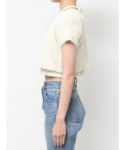 jouetie(ジュエティ)の「ハーフスリーブアンサンブルニット(アンサンブル・レディース・ブラック/オフホワイト/レッド・MEDIUM)」の18枚目の写真