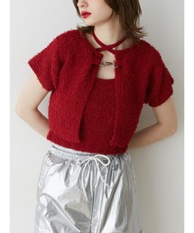 ハーフスリーブアンサンブルニット