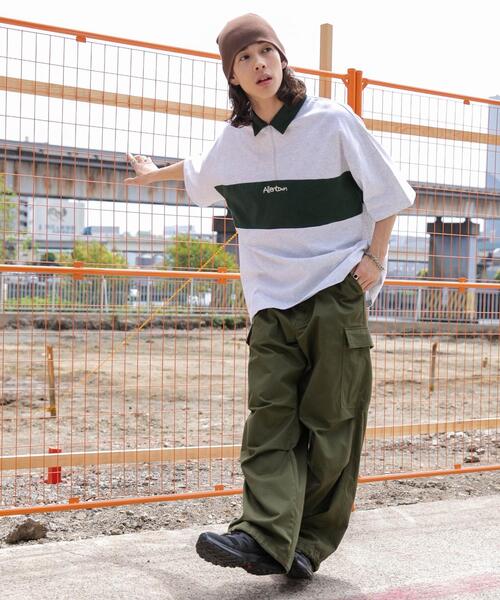 WEGO(ウィゴー)の「WEGO/ワンポイントカラーブロックプルオーバー(Tシャツ/カットソー・メンズ・オフホワイト/ライトグレー・MEDIUM/LARGE)」の19枚目の写真