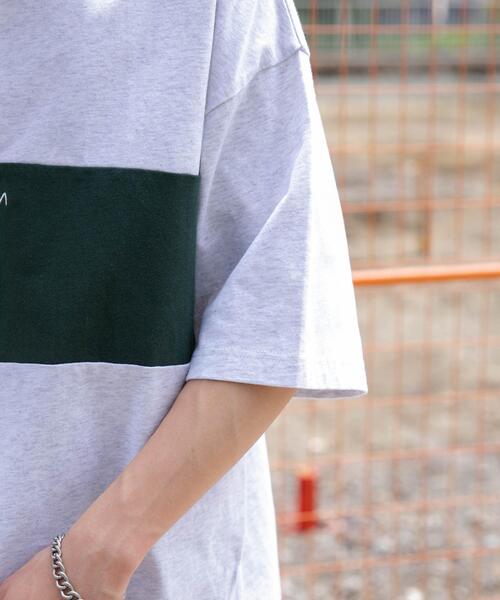 WEGO(ウィゴー)の「WEGO/ワンポイントカラーブロックプルオーバー(Tシャツ/カットソー・メンズ・オフホワイト/ライトグレー・MEDIUM/LARGE)」の20枚目の写真
