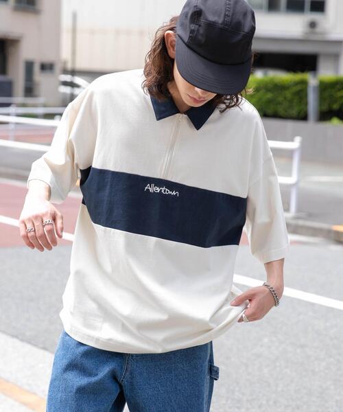 WEGO(ウィゴー)の「WEGO/ワンポイントカラーブロックプルオーバー(Tシャツ/カットソー・メンズ・オフホワイト/ライトグレー・MEDIUM/LARGE)」の22枚目の写真