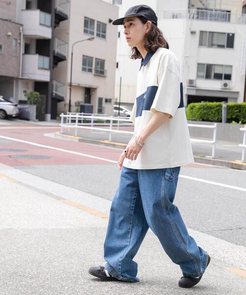 WEGO(ウィゴー)の「WEGO/ワンポイントカラーブロックプルオーバー(Tシャツ/カットソー・メンズ・オフホワイト/ライトグレー・MEDIUM/LARGE)」の5枚目の写真