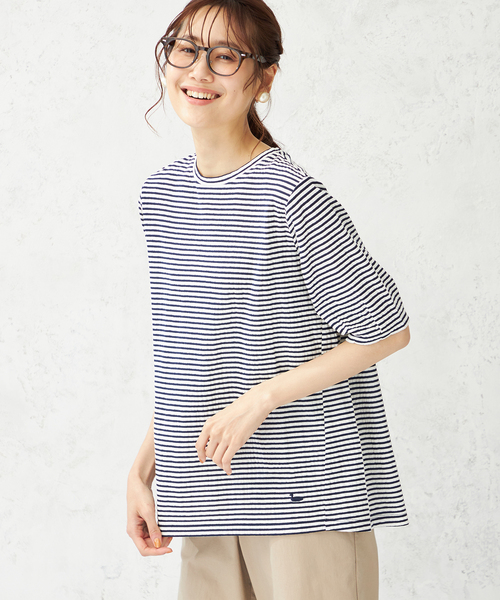 DECOY SINCE 1981(デコイシンスイチキュウハチイチ)の「サッカーボーダープルオーバー(Tシャツ/カットソー・レディース・カーキ/イエロー/ネイビー・LL/M/L)」の1枚目の写真