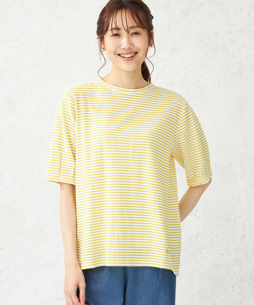 DECOY SINCE 1981(デコイシンスイチキュウハチイチ)の「サッカーボーダープルオーバー(Tシャツ/カットソー・レディース・カーキ/イエロー/ネイビー・LL/M/L)」の2枚目の写真