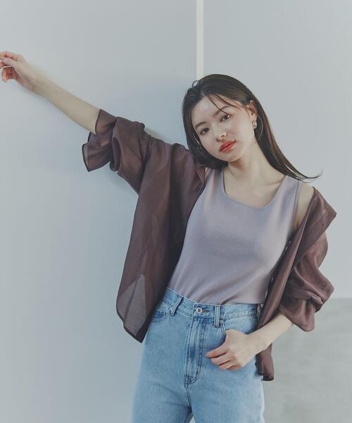 PROPORTION BODY DRESSING（プロポーションボディドレッシング）の「前後２ＷＡＹニットタンク / 1214270705（ニット/セーター・レディース・ブラウン/ホワイト系その他/グレー・FREE）」の21枚目の写真