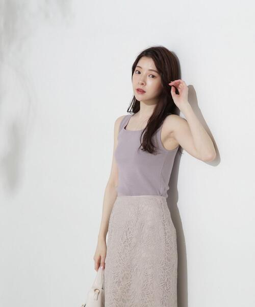 PROPORTION BODY DRESSING（プロポーションボディドレッシング）の「前後２ＷＡＹニットタンク / 1214270705（ニット/セーター・レディース・ブラウン/ホワイト系その他/グレー・FREE）」の5枚目の写真