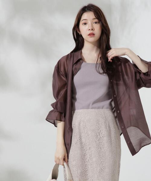 PROPORTION BODY DRESSING（プロポーションボディドレッシング）の「前後２ＷＡＹニットタンク / 1214270705（ニット/セーター・レディース・ブラウン/ホワイト系その他/グレー・FREE）」の8枚目の写真