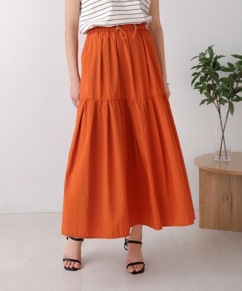 Bou Jeloud（ブージュルード）の「ナイロンワッシャースカート（スカート・レディース・オレンジ/ブラック/ライトブルー・FREE）」の7枚目の写真