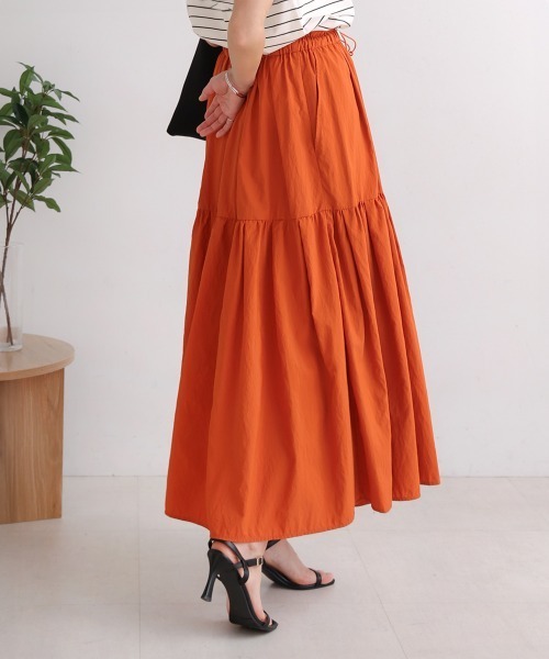 Bou Jeloud（ブージュルード）の「ナイロンワッシャースカート（スカート・レディース・オレンジ/ブラック/ライトブルー・FREE）」の10枚目の写真