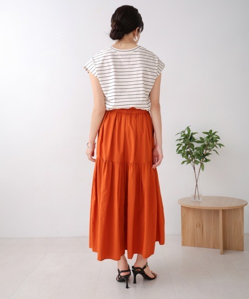 Bou Jeloud（ブージュルード）の「ナイロンワッシャースカート（スカート・レディース・オレンジ/ブラック/ライトブルー・FREE）」の11枚目の写真