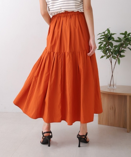 Bou Jeloud（ブージュルード）の「ナイロンワッシャースカート（スカート・レディース・オレンジ/ブラック/ライトブルー・FREE）」の12枚目の写真