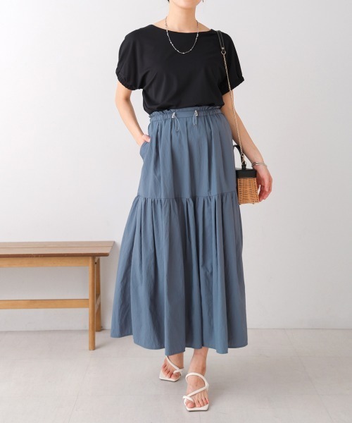 Bou Jeloud（ブージュルード）の「ナイロンワッシャースカート（スカート・レディース・オレンジ/ブラック/ライトブルー・FREE）」の14枚目の写真