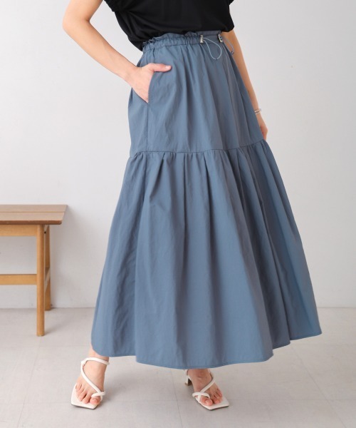 Bou Jeloud（ブージュルード）の「ナイロンワッシャースカート（スカート・レディース・オレンジ/ブラック/ライトブルー・FREE）」の17枚目の写真