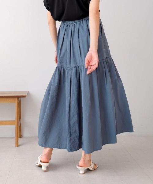 Bou Jeloud（ブージュルード）の「ナイロンワッシャースカート（スカート・レディース・オレンジ/ブラック/ライトブルー・FREE）」の22枚目の写真