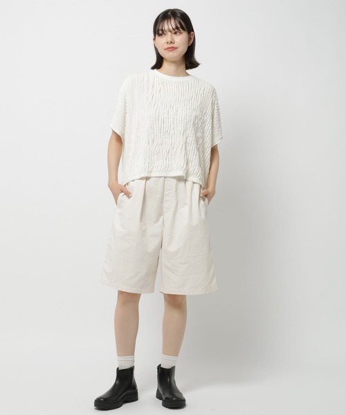 niko and...（ニコアンド）の「フリフリフレンチプルオーバー（Tシャツ/カットソー・レディース・ブラック/オフホワイト/セージグリーン・TALL/SHORT）」の4枚目の写真