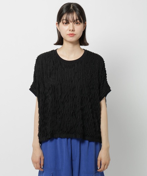 niko and...（ニコアンド）の「フリフリフレンチプルオーバー（Tシャツ/カットソー・レディース・ブラック/オフホワイト/セージグリーン・TALL/SHORT）」の14枚目の写真