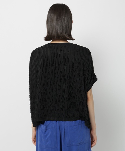 niko and...（ニコアンド）の「フリフリフレンチプルオーバー（Tシャツ/カットソー・レディース・ブラック/オフホワイト/セージグリーン・TALL/SHORT）」の15枚目の写真