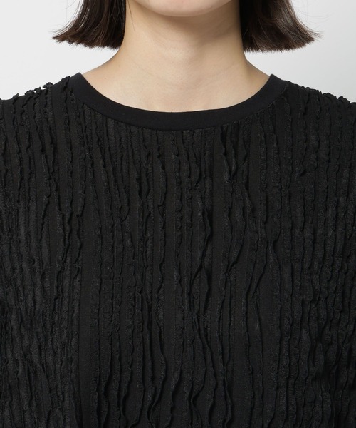 niko and...（ニコアンド）の「フリフリフレンチプルオーバー（Tシャツ/カットソー・レディース・ブラック/オフホワイト/セージグリーン・TALL/SHORT）」の16枚目の写真