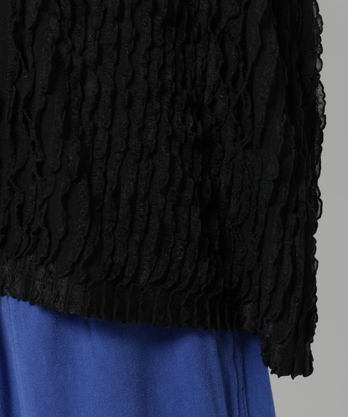 niko and...（ニコアンド）の「フリフリフレンチプルオーバー（Tシャツ/カットソー・レディース・ブラック/オフホワイト/セージグリーン・TALL/SHORT）」の20枚目の写真