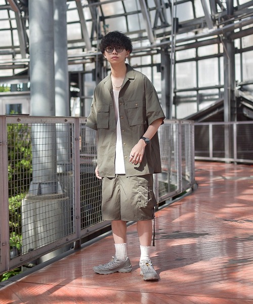 INTERPLAY（インタープレイ）の「【INTERPLAY x たいが】ビッグ ポケット スナップ オープンカラー 半袖シャツ（シャツ/ブラウス・メンズ・ブラック/カーキ/ベージュ・FREE）」の19枚目の写真