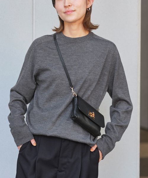 FRAMeWORK(フレームワーク)の「≪追加≫イタリアヤーン basic プルオーバー(ニット/セーター・レディース・ベージュ/ブラック/ライトグレー・FREE)」の2枚目の写真