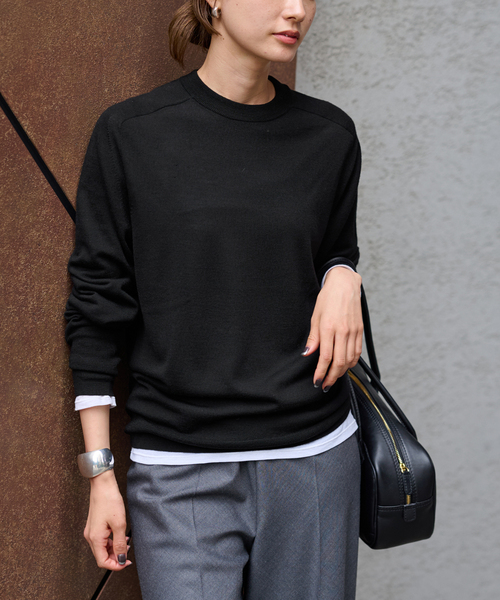 FRAMeWORK(フレームワーク)の「≪追加≫イタリアヤーン basic プルオーバー(ニット/セーター・レディース・ベージュ/ブラック/ライトグレー・FREE)」の8枚目の写真