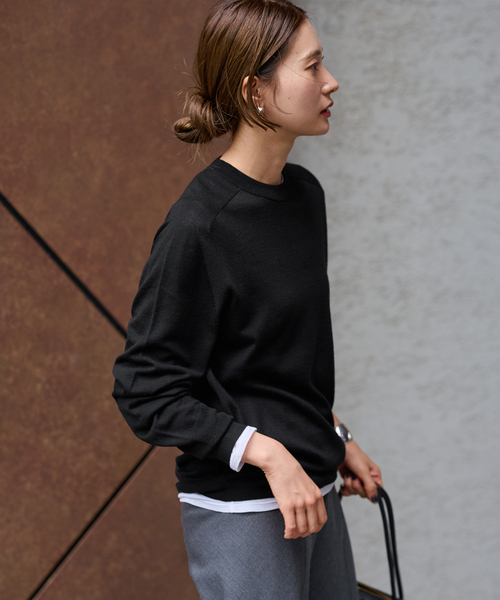 FRAMeWORK(フレームワーク)の「≪追加≫イタリアヤーン basic プルオーバー(ニット/セーター・レディース・ベージュ/ブラック/ライトグレー・FREE)」の9枚目の写真