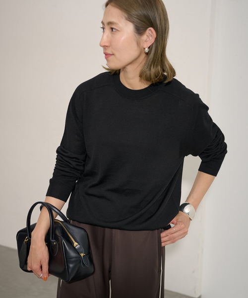 FRAMeWORK(フレームワーク)の「≪追加≫イタリアヤーン basic プルオーバー(ニット/セーター・レディース・ベージュ/ブラック/ライトグレー・FREE)」の14枚目の写真