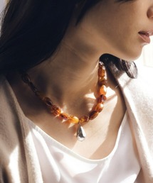 「Nothing And Others × Mami Ishioka Collection」Marble brown Necklace