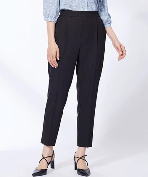 BELLUNA PLUS(ベルーナ)の「サラサラ美脚テーパードパンツ60丈(その他パンツ・レディース・ピンク/グリーン/ネイビー/コーラル/チャコール/アイボリー/ブルーグリーン/ブラック/ブルー/ローズ/オリーブ・SMALL/MEDIUM/LARGE/X-LARGE)」の3枚目の写真