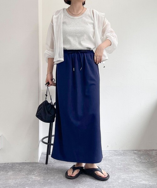 fredy emue（フレディエミュ）の「メッシュパーカー＋タンクトップセット（パーカー・レディース・ブラック/オフホワイト/ベージュ・38）」の4枚目の写真