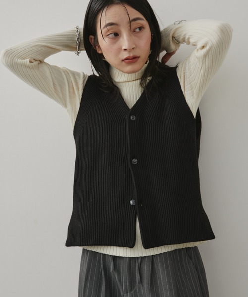 ミックスニットベスト（ベスト）｜Aunt Marie's（アントマリーズ