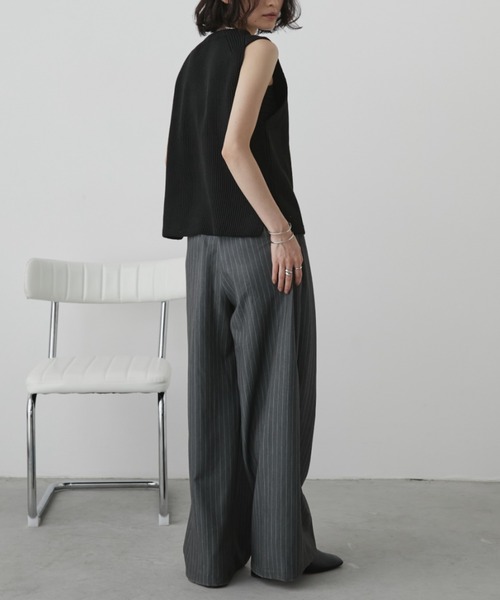 Aunt Marie's(アントマリーズ)の「ミックスニットベスト(ベスト・レディース・ブラック/アイボリー/グレー/テラコッタ・FREE)」の9枚目の写真