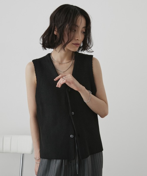 Aunt Marie's（アントマリーズ）の「ミックスニットベスト（ベスト