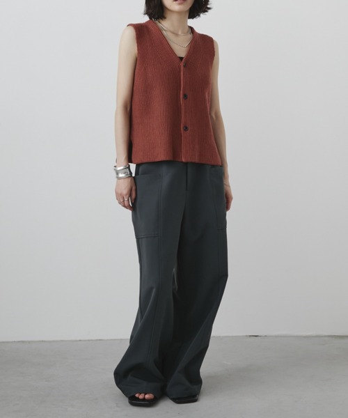 Aunt Marie's(アントマリーズ)の「ミックスニットベスト(ベスト・レディース・ブラック/アイボリー/グレー/テラコッタ・FREE)」の17枚目の写真