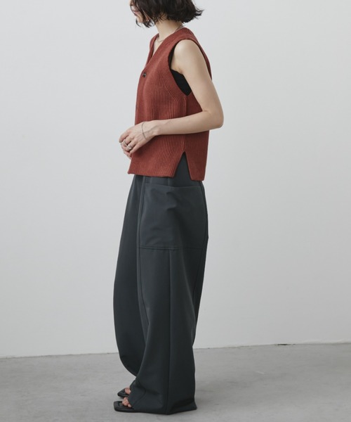 Aunt Marie's(アントマリーズ)の「ミックスニットベスト(ベスト・レディース・ブラック/アイボリー/グレー/テラコッタ・FREE)」の18枚目の写真