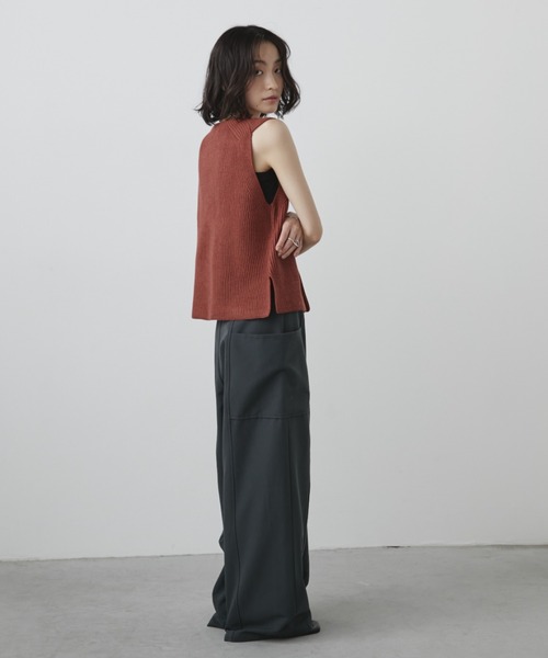 Aunt Marie's(アントマリーズ)の「ミックスニットベスト(ベスト・レディース・ブラック/アイボリー/グレー/テラコッタ・FREE)」の20枚目の写真